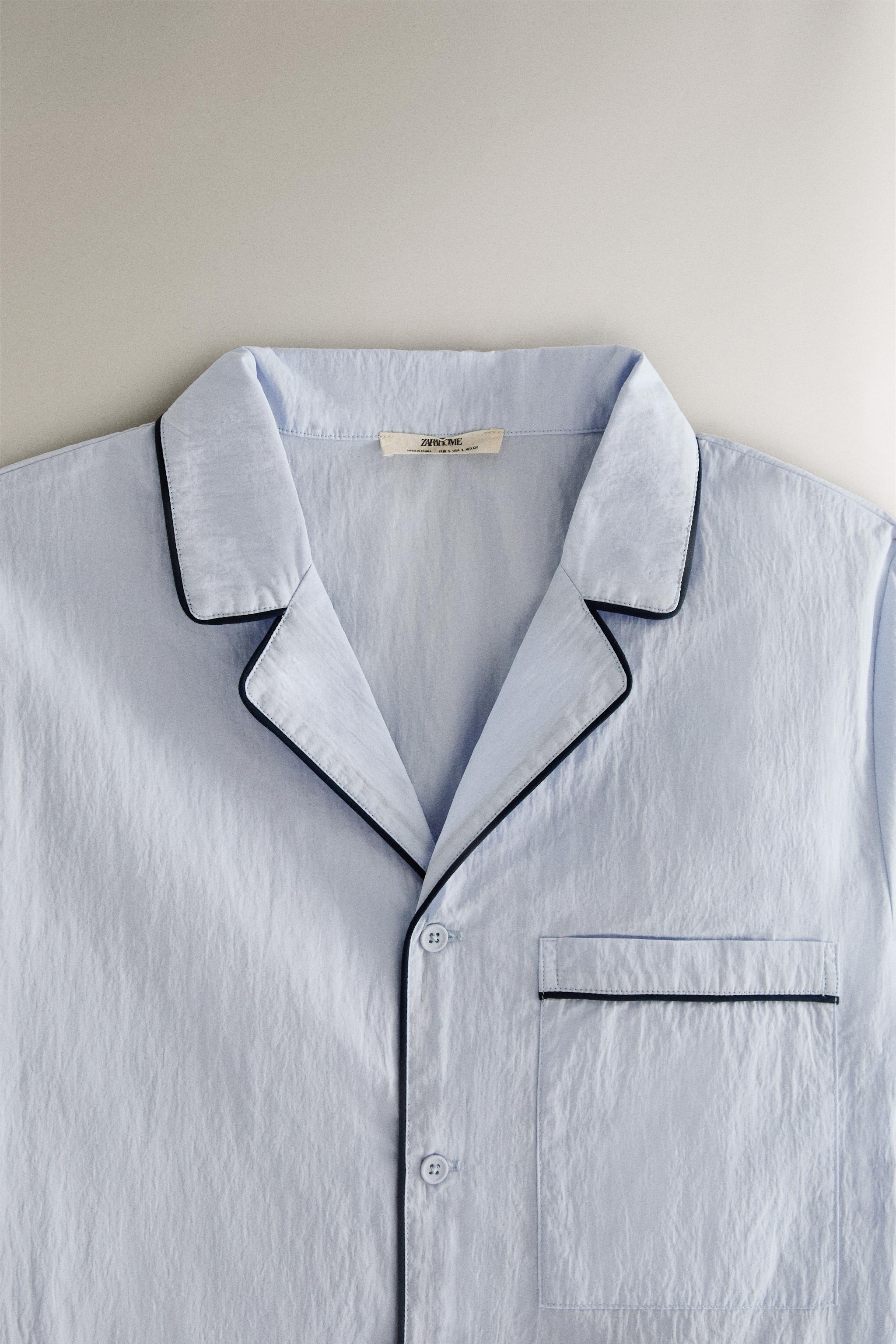 SHIRT WITH BLACK PIPING